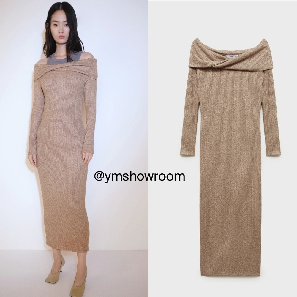 MANGO Off The Shoulder Dress